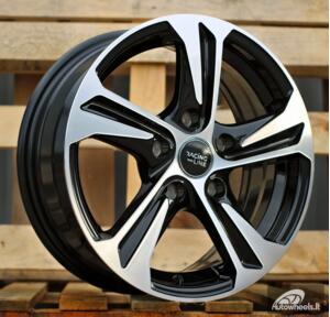 Ratlankis R16x6.5  4X108  ET  45  63.3  B1242  (BK1424)  Black Polished (MB)  For RACIN  (P)