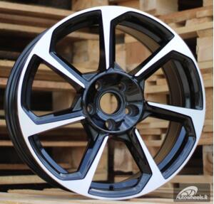 Ratlankis R19x8.5  5X112  ET  38  66.5  B5213  (YF7070)  Black Polished (MB)  For AUD  (P2)  (HYBRID FORGED)