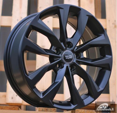 Ratlankis R16x6.5  5X112  ET  45  66.6  Y1144  Black Half Matt (BLHM)  For RACIN  (P)