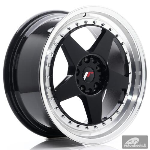 JR Wheels JR6 18x8,5 ET22 5x114,3/120 Glossy Black w/Machined Lip