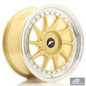 JR Wheels JR26 17x8 ET20-35 BLANK Gold w/ Machined Lip