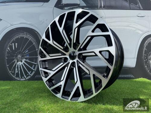 Ratlankis R21x9  5X112  ET  37  66.5  I0337  (FBX169)  Black Polished (MB)  For AUD  (P2+Z6)  (HYBRID FORGED)