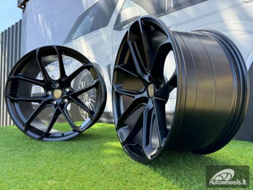 Ratlankis R21x9  5X112  ET  26  66.5  Y5985B  (FBX265)  Black Half Matt (BLHM)  For PORCH  (P2)  (HYBRID FORGED Front+Rear)