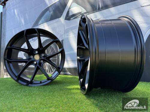 Ratlankis R21x9  5X112  ET  26  66.5  Y5985B  (FBX265)  Black Half Matt (BLHM)  For PORCH  (P2)  (HYBRID FORGED Front+Rear)