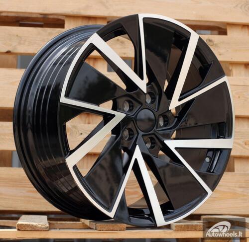 Ratlankis R18x8  5X112  ET  45  57.1  YF0445  Black Polished (MB)  For SKODA  (M+Z5)  (HYBRID FORGED)