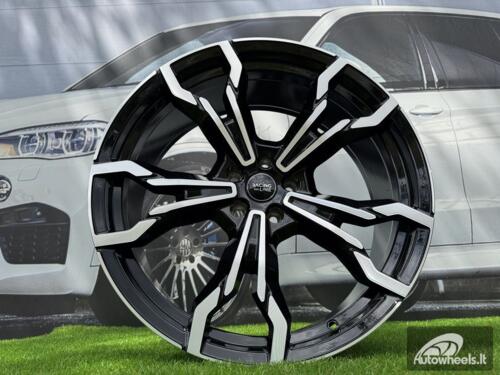 Ratlankis R21x8.5  5X112  ET  30  66.6  YF5596  Black Polished (MB)  For BMW  (P2)  (X3 HYBRID FORGED Front+Rear)