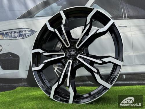 Ratlankis R21x8.5  5X112  ET  30  66.6  YF5596  Black Polished (MB)  For BMW  (P2)  (X3 HYBRID FORGED Front+Rear)