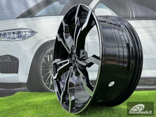 Ratlankis R21x8.5  5X112  ET  30  66.6  YF5596  Black Polished (MB)  For BMW  (P2)  (X3 HYBRID FORGED Front+Rear)