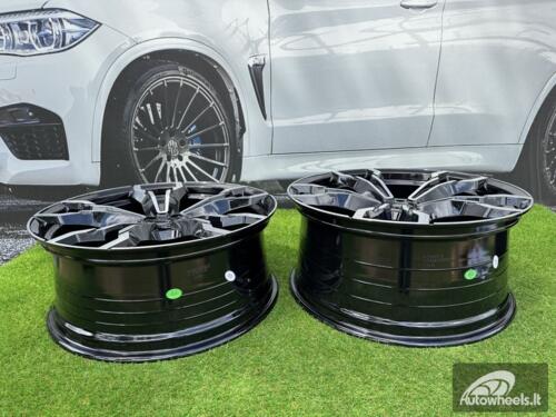 Ratlankis R21x8.5  5X112  ET  30  66.6  YF5596  Black Polished (MB)  For BMW  (P2)  (X3 HYBRID FORGED Front+Rear)