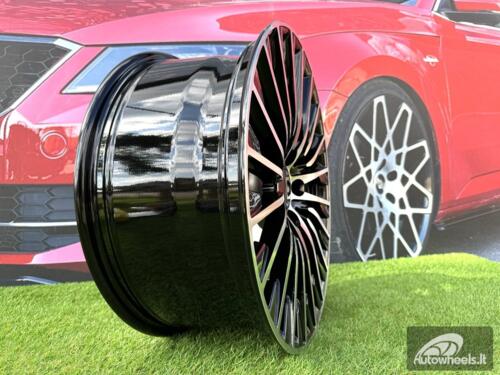 Ratlankis R18x8  5X112  ET  32.5  66.6  FBX132  Black Polished (MB)  For MER  (P2)  (HYBRID FORGED)