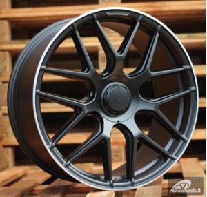Ratlankis R22x10  5X112  ET  46  66.6  B5318  (3S5318)  Black Half Matt+Polished Lip (BLHMPL)  For MER  (P)  (HYBRID FORGED Rear+Front)