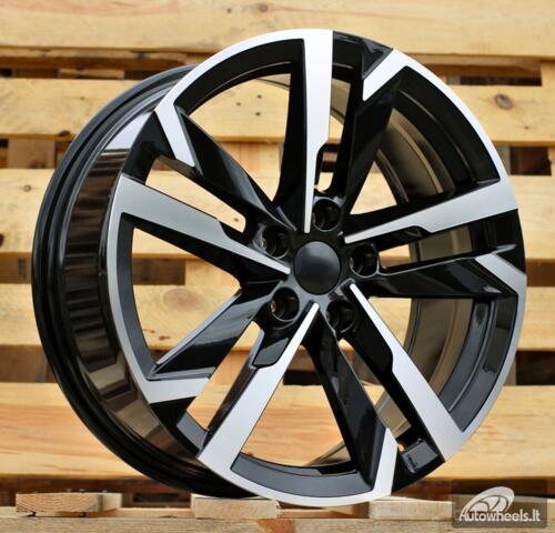Ratlankis R17x7  5X112  ET  46  57.1  FBX254  Black Polished (MB)  For SKODA  (K7)  (HYBRID FORGED)