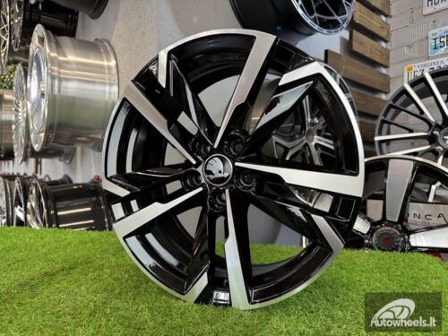 Ratlankis R17x7  5X112  ET  46  57.1  FBX254  Black Polished (MB)  For SKODA  (Z7+M)  (HYBRID FORGED)