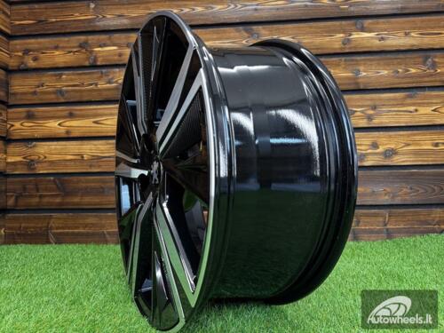 Ratlankis R18x7.5  5X108  ET  44  65.1  Y1187  (IN5668)  Black Polished (MB)  For PEUG  (K7+Z3)  (NEW Design Carved Spokes)