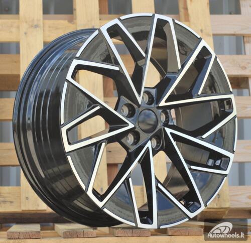 Ratlankis R18x8  5X112  ET  44  57.1  YF0444  Black Polished (MB)  For SKODA  (K7+Z5)  (HYBRID FORGED)