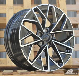 Ratlankis R18x8  5X112  ET  44  57.1  YF0444  Black Polished (MB)  For SKODA  (K7+Z5)  (HYBRID FORGED)