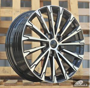 Ratlankis R18x8  5X112  ET  45  57.1  YF0446  Black Polished (MB)  For SKODA  (S)  (HYBRID FORGED)