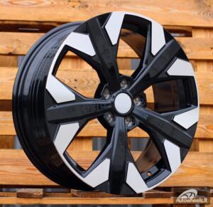 Ratlankis R18x7.5  5X114.3  ET  51  67.1  YF5699  Black Polished (MB)  For KIA  (K7)  (HYBRID FORGED)
