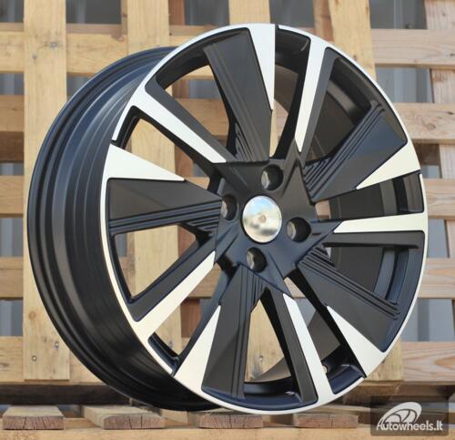 Ratlankis R18x7  4X108  ET  35  65.1  YF1152  Black Polished Half Matt (MBHM)  For PEUG  (K7)  (HYBRID FORGED)