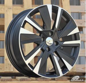 Ratlankis R18x7  4X108  ET  35  65.1  YF1152  Black Polished Half Matt (MBHM)  For PEUG  (K7)  (HYBRID FORGED)