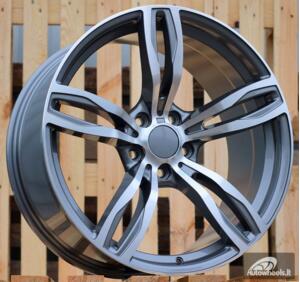 Ratlankis R17x8  5X120  ET  20  74.1  E492  (BK5728)  Grey Polished (MG)  For BMW  (P)