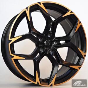 Ratlankis Oliver 8X18 5X112 ET40 57,1 Matt Black Polished Bronze