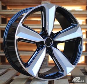 Ratlankis R17x7.5  5X112  ET  35  66.6  A5470  (FBX057)  Black Polished (MB)  For AUD  (K3)  (Milling HYBRID FORGED)