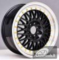 Ratlankis R15x6.5  8X100/114.3  ET  30  73.1  REW032  Silver+Polished Lip (SP)  For RACIN  (K3)  (Style BBS Gold Rivets)