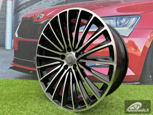 Ratlankis R20x8.5  5X112  ET  34.5  66.6  Y5909B  (FBX149)  Black Polished (MB)  For MER  (Z6)  (HYBRID FORGED Front+Rear)