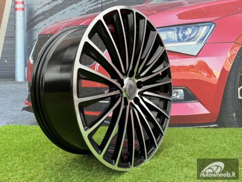 Ratlankis R20x8.5  5X112  ET  34.5  66.6  Y5909B  (FBX149)  Black Polished (MB)  For MER  (Z6)  (HYBRID FORGED Front+Rear)
