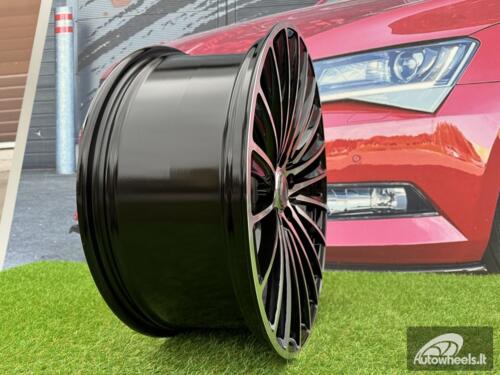 Ratlankis R20x9.5  5X112  ET  35.5  66.6  Y5909B  (FBX149)  Black Polished (MB)  For MER  (Z6)  (HYBRID FORGED Front+Rear)