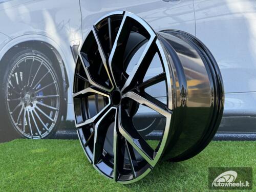 Ratlankis R19x8  5X120  ET  30  72.56  B1667  (FBX081)  Black Polished (MB)  For BMW  (K7)  (HYBRID FORGED Rear+Front)
