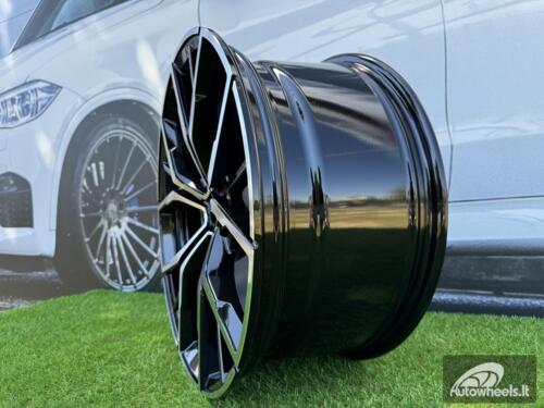 Ratlankis R19x8  5X120  ET  30  72.56  B1667  (FBX081)  Black Polished (MB)  For BMW  (K7)  (HYBRID FORGED Rear+Front)