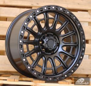 Ratlankis R20x9  6X139.7  ET  0  110.1  FBX134  Black Matt (BM)  For 4X4  (K7)  (HYBRID FORGED Silver Rivets)