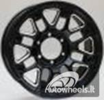 Ratlankis R17x9  6X139.7  ET  0  110.1  FBX155  Black Polished (MB)  For 4X4  (K7)  (HYBRID FORGED Milling)