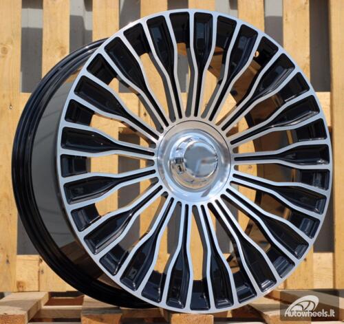 Ratlankis R20x9.5  5X112  ET  43.5  66.6  I0313  (FBX227)  Black Polished (MB)  For MER  (K7)  (HYBRID FORGED Front+Rear)