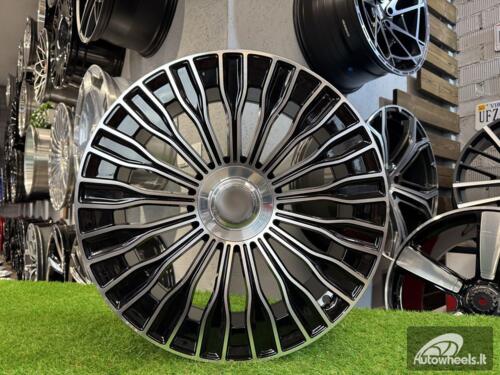 Ratlankis R20x9.5  5X112  ET  43.5  66.6  I0313  (FBX227)  Black Polished (MB)  For MER  (K7)  (HYBRID FORGED Front+Rear)