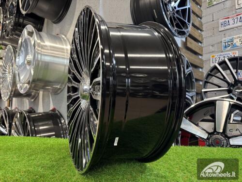 Ratlankis R20x9.5  5X112  ET  43.5  66.6  I0313  (FBX227)  Black Polished (MB)  For MER  (K7)  (HYBRID FORGED Front+Rear)