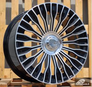 Ratlankis R20x9.5  5X112  ET  43.5  66.6  I0313  (FBX227)  Black Polished (MB)  For MER  (K7)  (HYBRID FORGED Front+Rear)