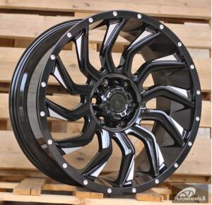 Ratlankis R20x9  6X139.7  ET  0  110.1  JT192  Gloss Black (GB)  For 4X4  (K7)  (Milling)