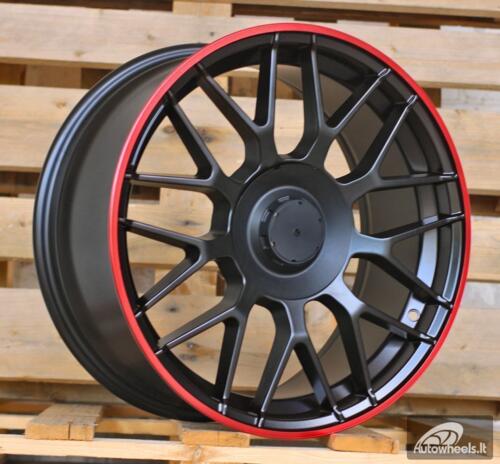 Ratlankis R18x8.5  5X112  ET  35  66.6  REW020  Black Matt (BM)  For MER  (K7)  (Red Coating)