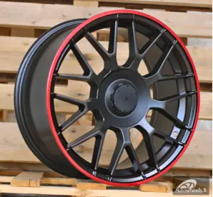 Ratlankis R18x8.5  5X112  ET  35  66.6  REW020  Black Matt (BM)  For MER  (K7)  (Red Coating)