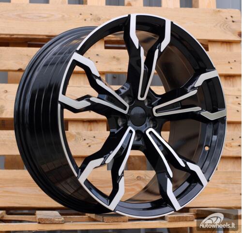 Ratlankis R20x9.5  5X112  ET  43  66.6  YF5596  Black Polished (MB)  For BMW  (Z6)  ((X3) HYBRID FORGED Rear+Front)