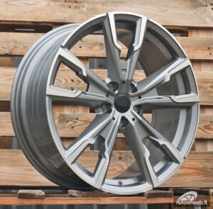 Ratlankis R19x8  5X112  ET  46  66.6  YF5710  Grey Polished (MG)  For BMW  (Z6)  (HYBRID FORGED (X1; iX1; X2; iX2; Series 1(F40) 2(F44))