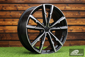 Ratlankis R20x8  5X112  ET  46  66.6  YF5710  Black Polished (MB)  For BMW  (Z5)  (HYBRID FORGED (X1; iX1; X2; iX2; Series 1(F40) 2(F44))