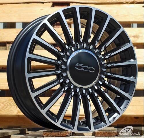 Ratlankis R16x6.5  4X98  ET  35  58.1  Y1210  Black Polished (MB)  For FIAT  (P2)  (NEW Model 500)