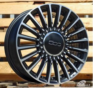 Ratlankis R16x6.5  4X98  ET  35  58.1  Y1210  Black Polished (MB)  For FIAT  (P2)  (NEW Model 500)