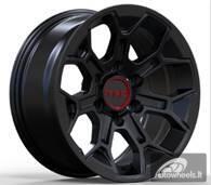 Ratlankis R17x8  6X139.7  ET  5  106.1  Y1203  Black Half Matt (BLHM)  For TOYOT  (P2)