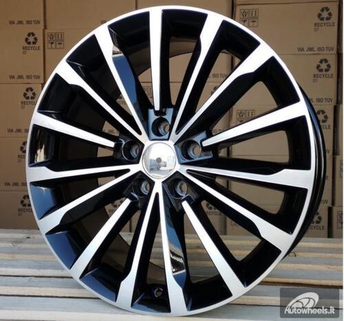 Ratlankis R18x8  5X112  ET  44  57.1  F1526  (YF0458)  Black Polished (MB)  For SKODA  (K7)  (HYBRID FORGED)