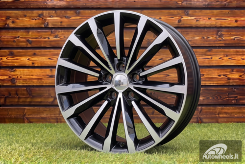 Ratlankis R18x8  5X112  ET  44  57.1  F1526  (YF0458)  Black Polished (MB)  For SKODA  (K7+Z4)  (HYBRID FORGED)